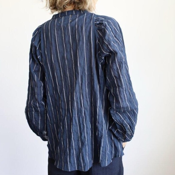 Pietsie Linen Blend Striped Atlin Top Size Extra Small - Picture 3 of 12